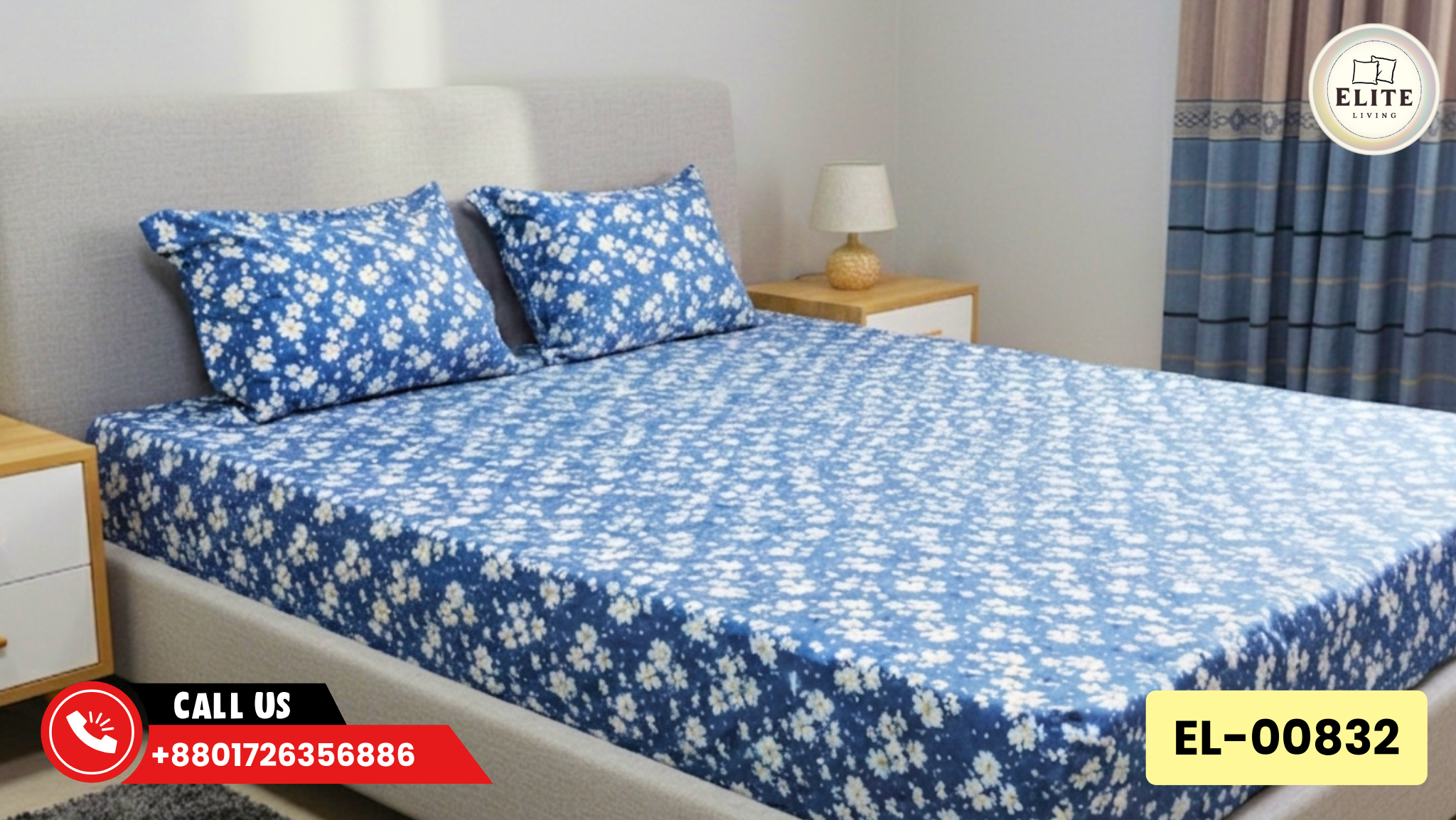 Blue Floral_৩-পিস সেট